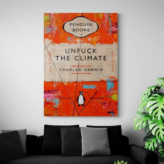 Climate Unfucking 140cm x 100cm Unfuck The Climate Book Page Urban Pop Art