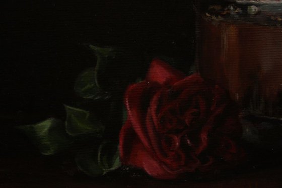 Roses on a dark background