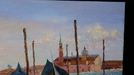 Boats In Venice - Venice painting