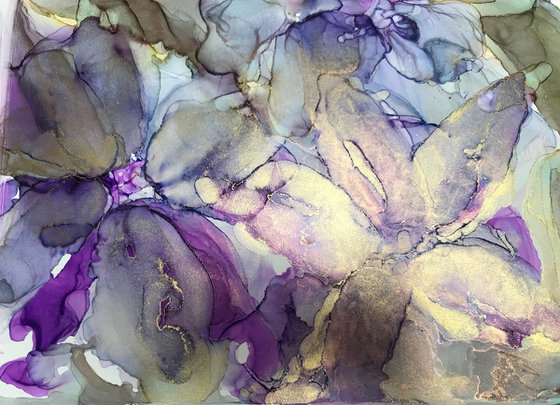 Abstract Floral Black Orchid