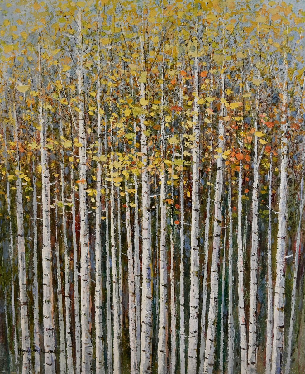 Fall in The Birch Forest IV by Verno Art Studios