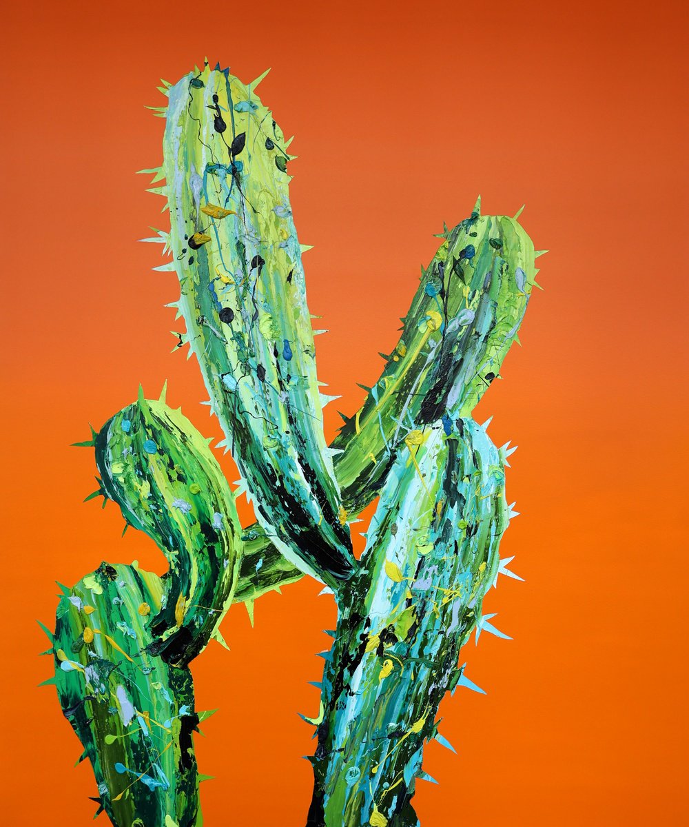 Photorealistic Landscape Oil Painting By Dominic Virtosu, 59 X 71, Green Giant, Original Artwork