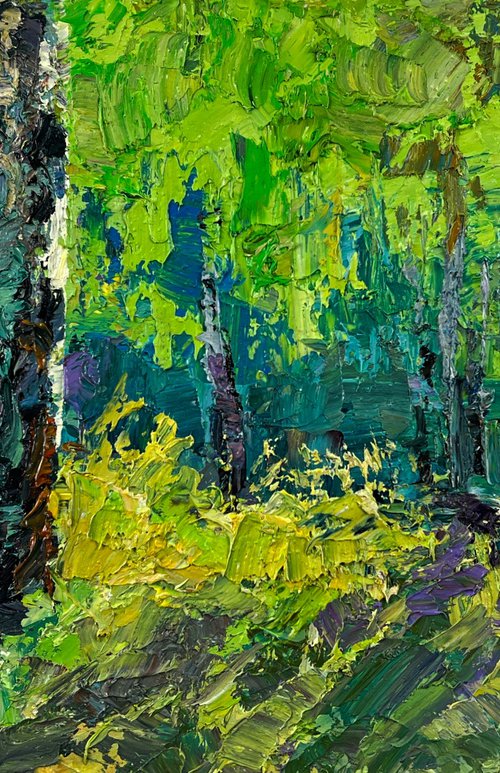 Birch Forest on a Summer Day by Boris Serdyuk