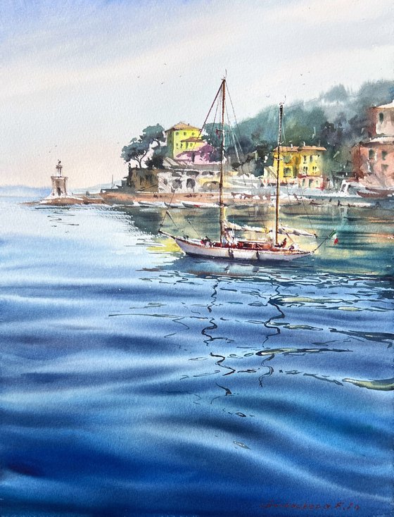 Blue Italian morning. Recco
