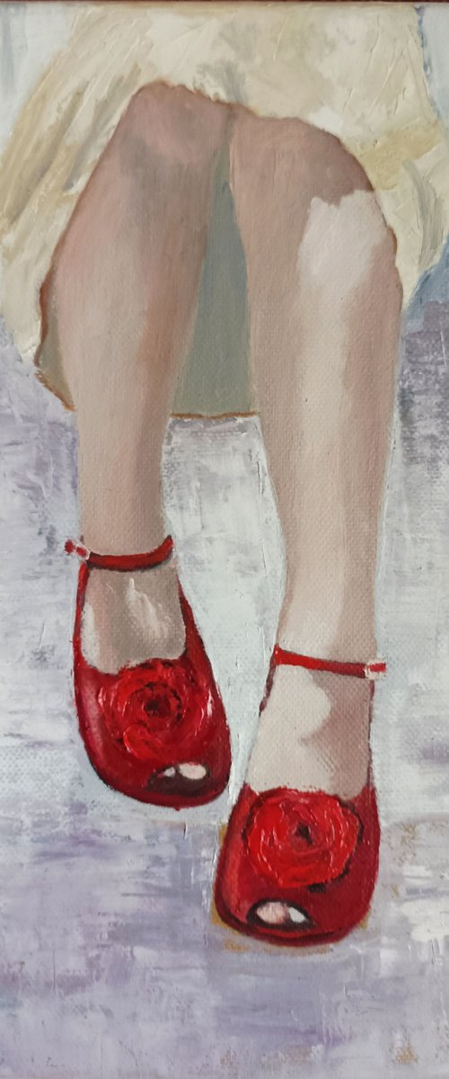 The little red shoes by Maria Karalyos