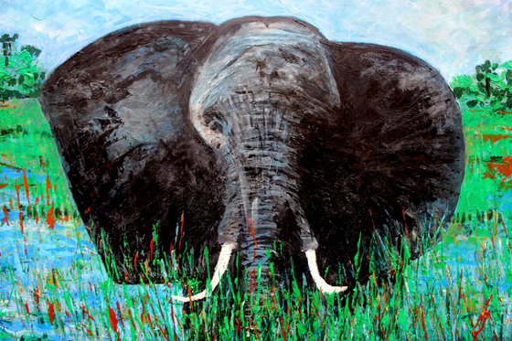 Okavango Delta I ( Large 40" x40" - 102cm x 102cm)