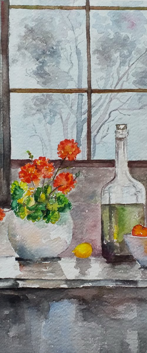 STILL LIFE V / 29.5 x 35 cm by Zoran Mihajlović Muza