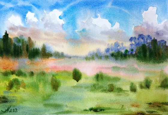 Landscape with clouds