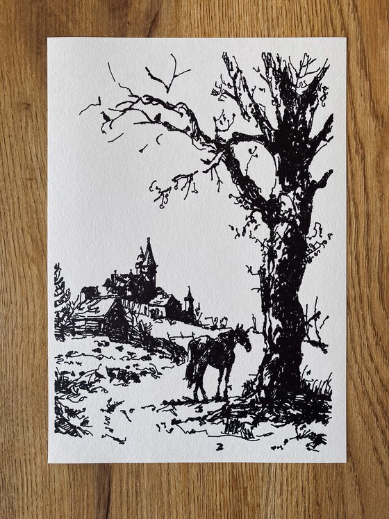 Horse and Tree