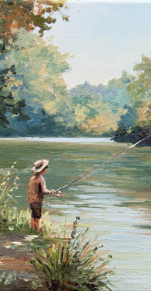 River landscape by Tetiana Vysochynska