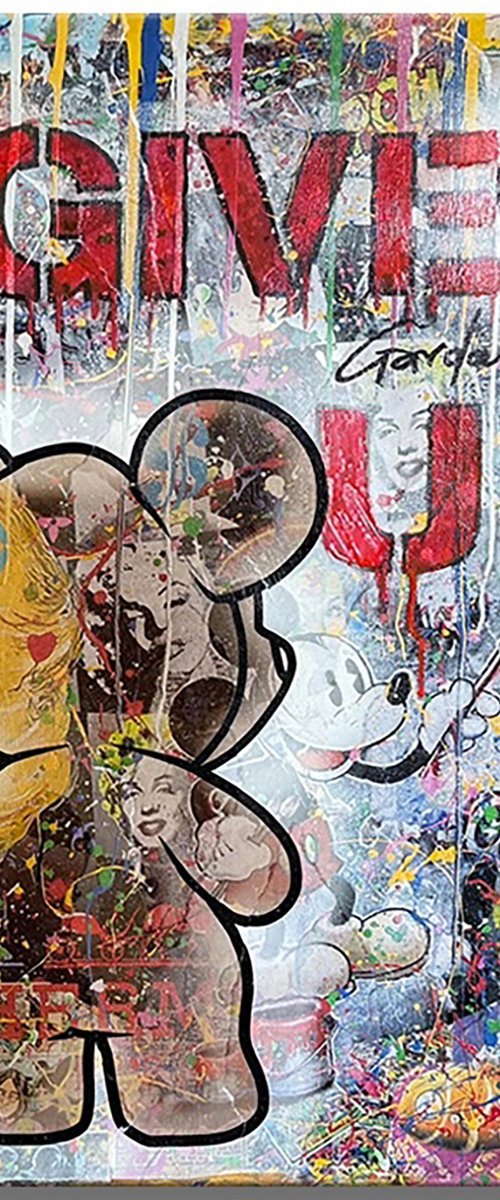 Teddy Bear Never Give Up by Gardani Art