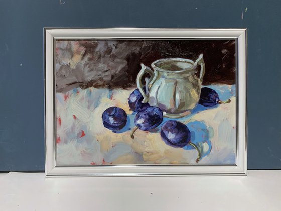 Still  life with plums.