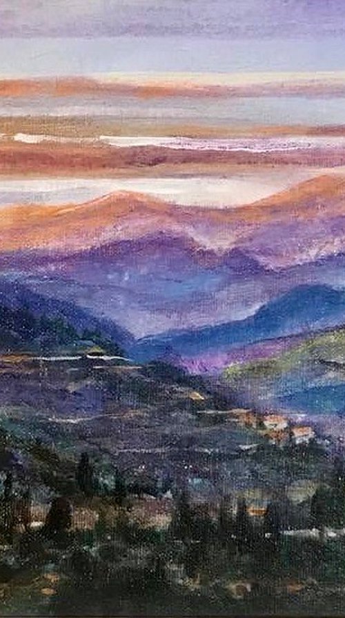 Troodos Mountains (Miniature) by Olga McNamara BiennaleArtist