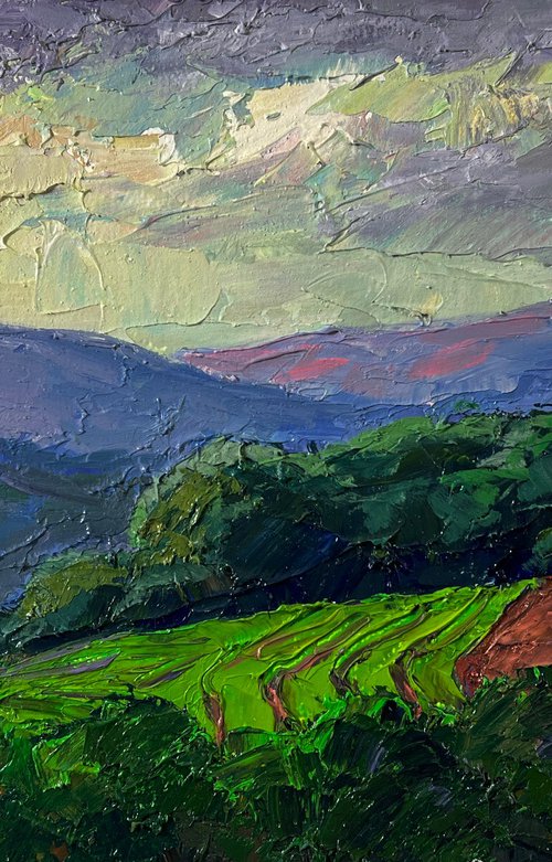 Mountain Sunset by Boris Serdyuk