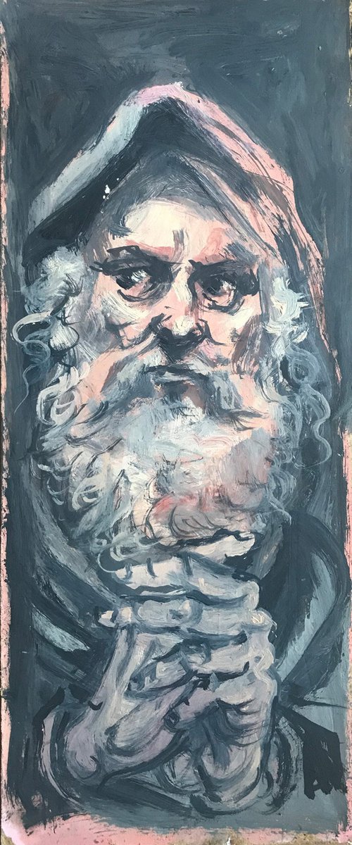 Portrait of an old man by Oleg and Alexander Litvinov