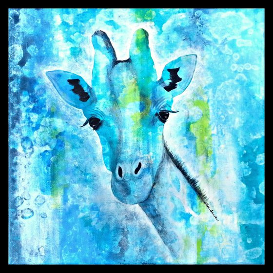 Giraffe in Blue