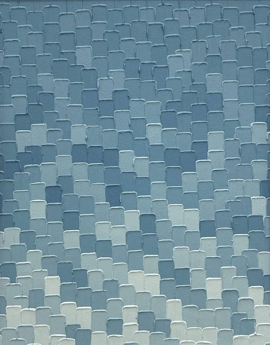 Organic Abstract Oil Painting By Meredith B. Studios, 11 X 14", Spring Skies, Original Artwork