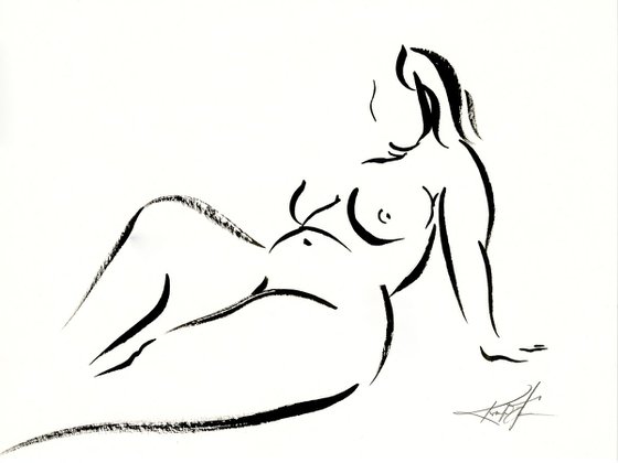 Brushstroke Nude Goddess Collection -  Set 3 by Kathy Morton Stanion