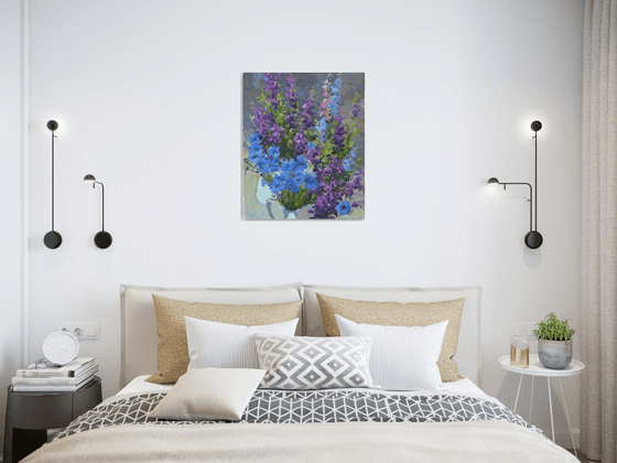 Delphiniums in Bloom