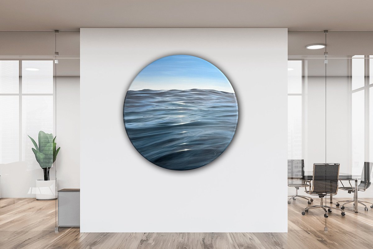 Photorealistic Landscape Oil Painting By Eva Volf, 47 X 47, Boundless, Original Artwork