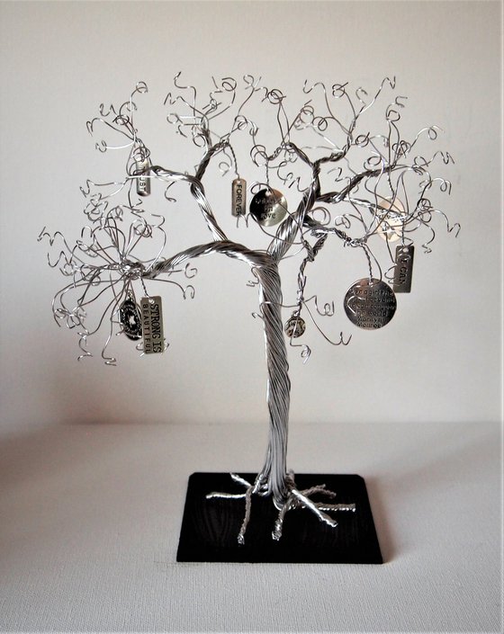 Wire Tree Of Life Sculpture Silver