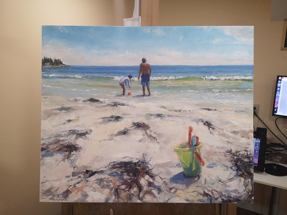 Returning to the summer beach