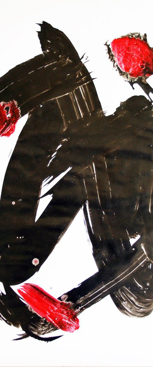 Black & Red III /  ORIGINAL PAINTING by Salana Art Gallery