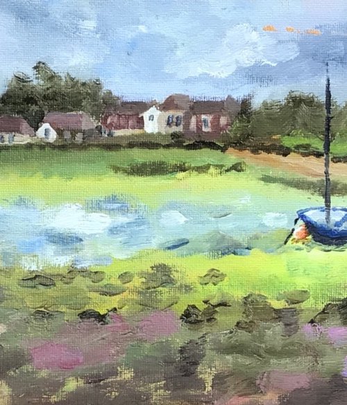 Low water at Bosham by Julian Lovegrove Art