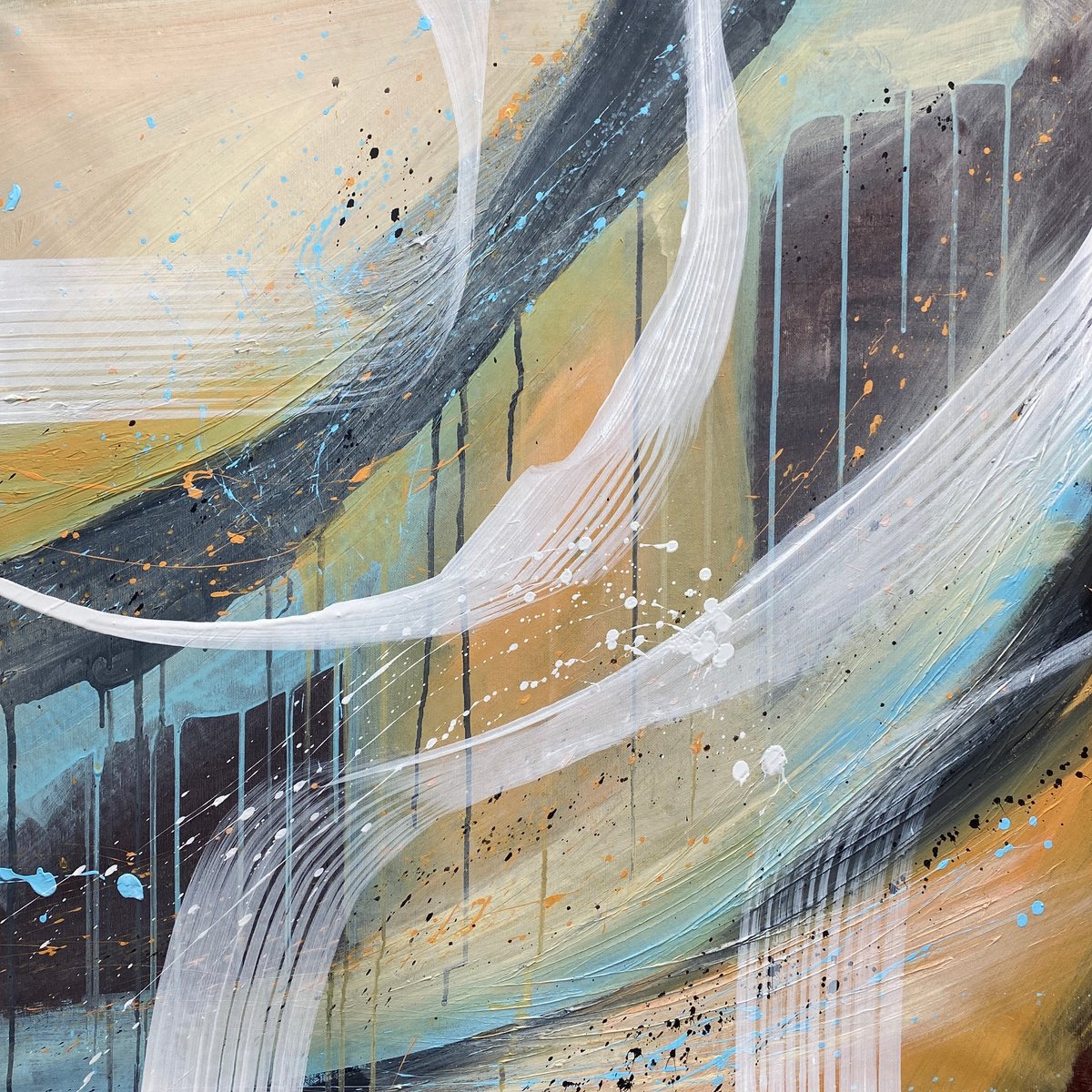 Impressionistic Abstract Acrylic Painting By Helen Mount, 24 X 24, Authentic Desires/9, Original Artwork