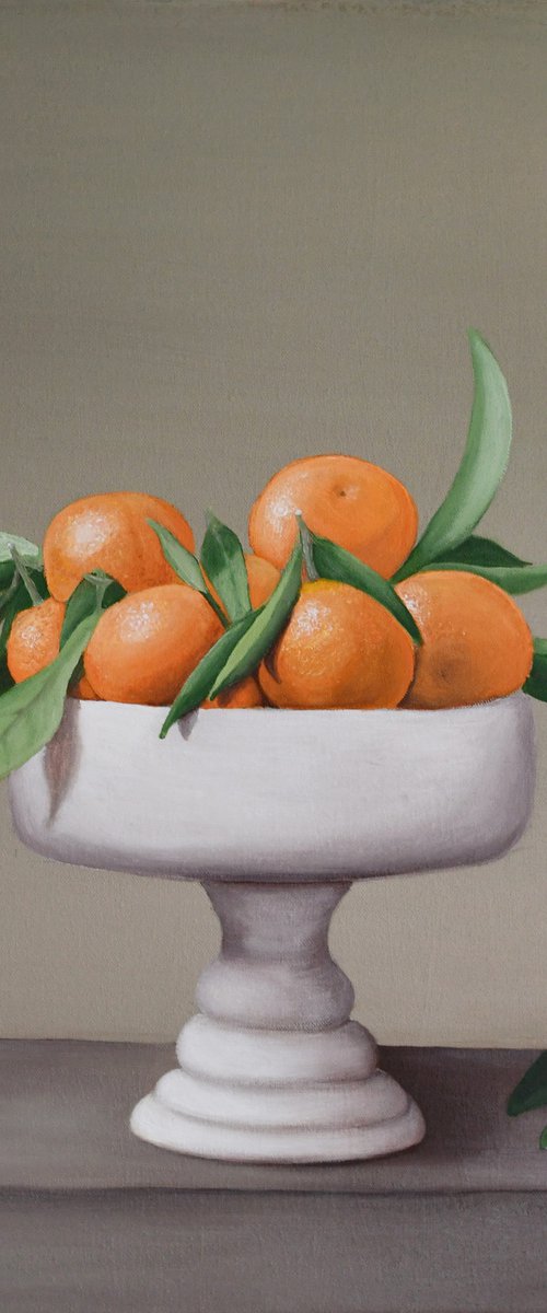 Still life with tangerines by Katy Hibberd