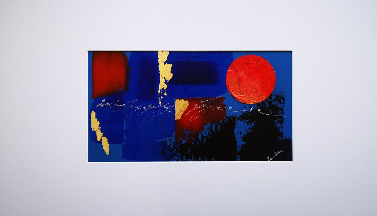 Abstract Painting By Ivana Urso, 28 X 16, Beyond The Moon, Original Artwork