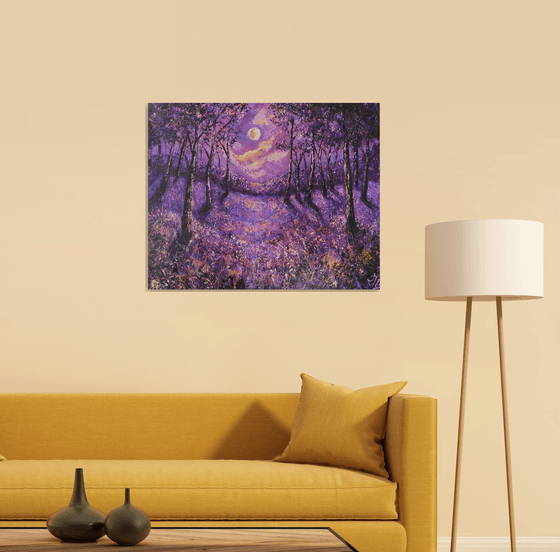 landscape painting -winter Sun