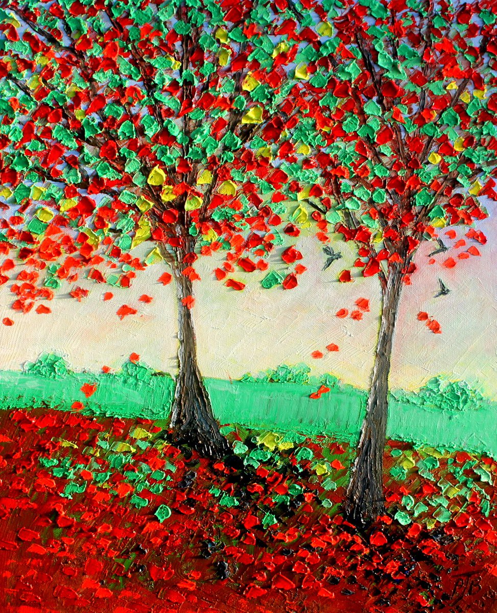 Falling Leaves I By Paul J Best, 18 X 22, Artwork For Sale On Artfinder