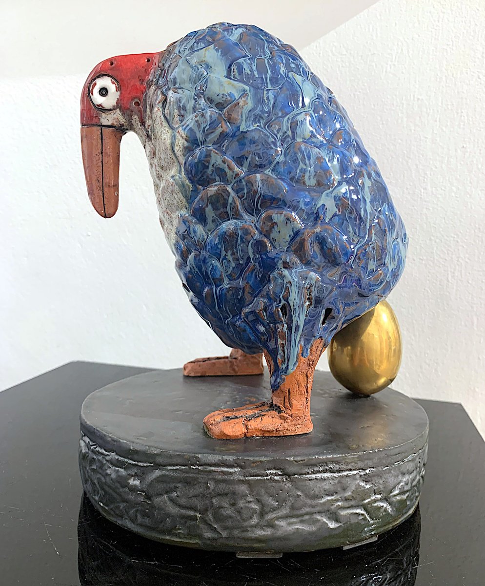 Blue Bird with Golden Egg by Nora Blazeviciute