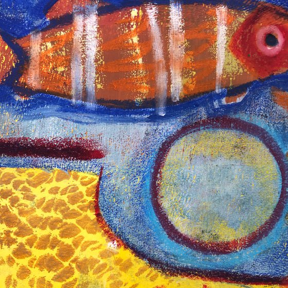 Fish Monoprint 3