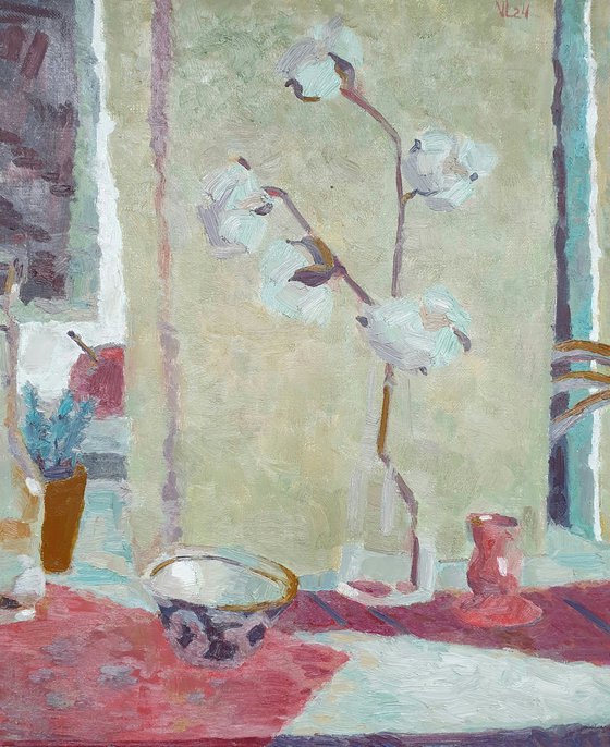 Still life with cotton