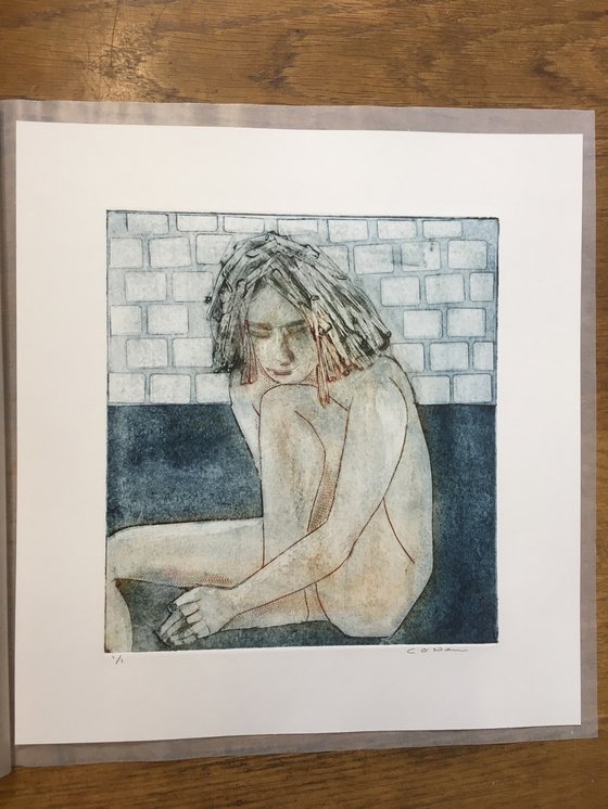 Sitting Female grey Nude