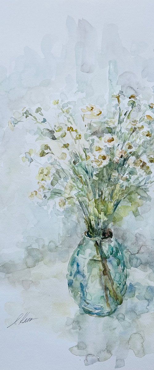 Daisies 50х65 cm 2025 by Elena Klyan