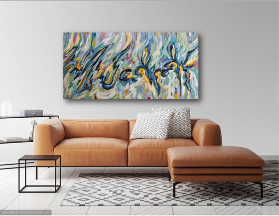 Colors of Hope - Abstract Painting on Canvas, Colorful Contemporary Artwork