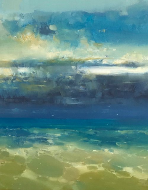 Ocean Breeze, Original oil painting, Handmade artwork, One of a kind by Vahe Yeremyan