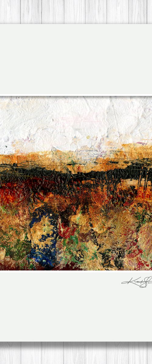 Mystic Land 6 - Textural Landscape Painting on Fabric by Kathy Morton Stanion by Kathy Morton Stanion