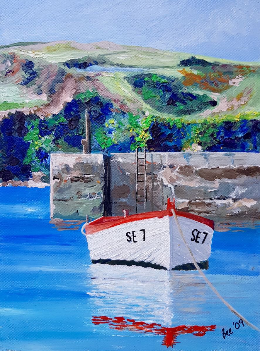 Fishing Boat, Hope Cove, Devon by Bee Inch | Artfinder