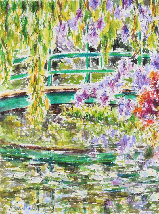 The Japanese Bridge At Monet's Garden