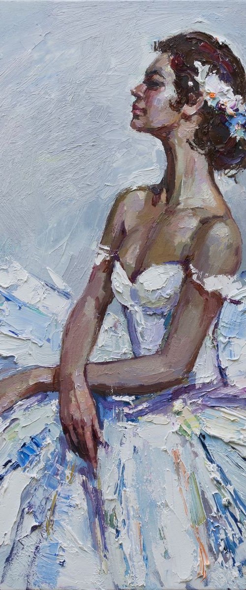 Ballerina - Original oil painting by Anastasiia Valiulina