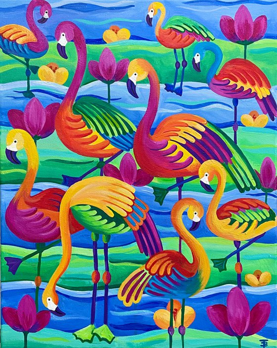Fantasy Flamingoes