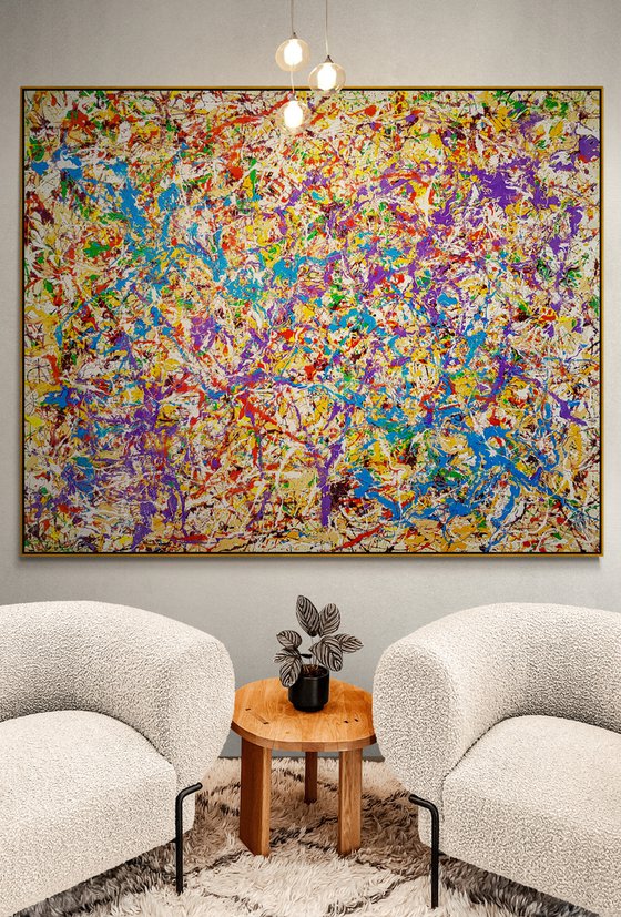 Alosy (H)152x(W)187 cm. Similar to a Jackson Pollock