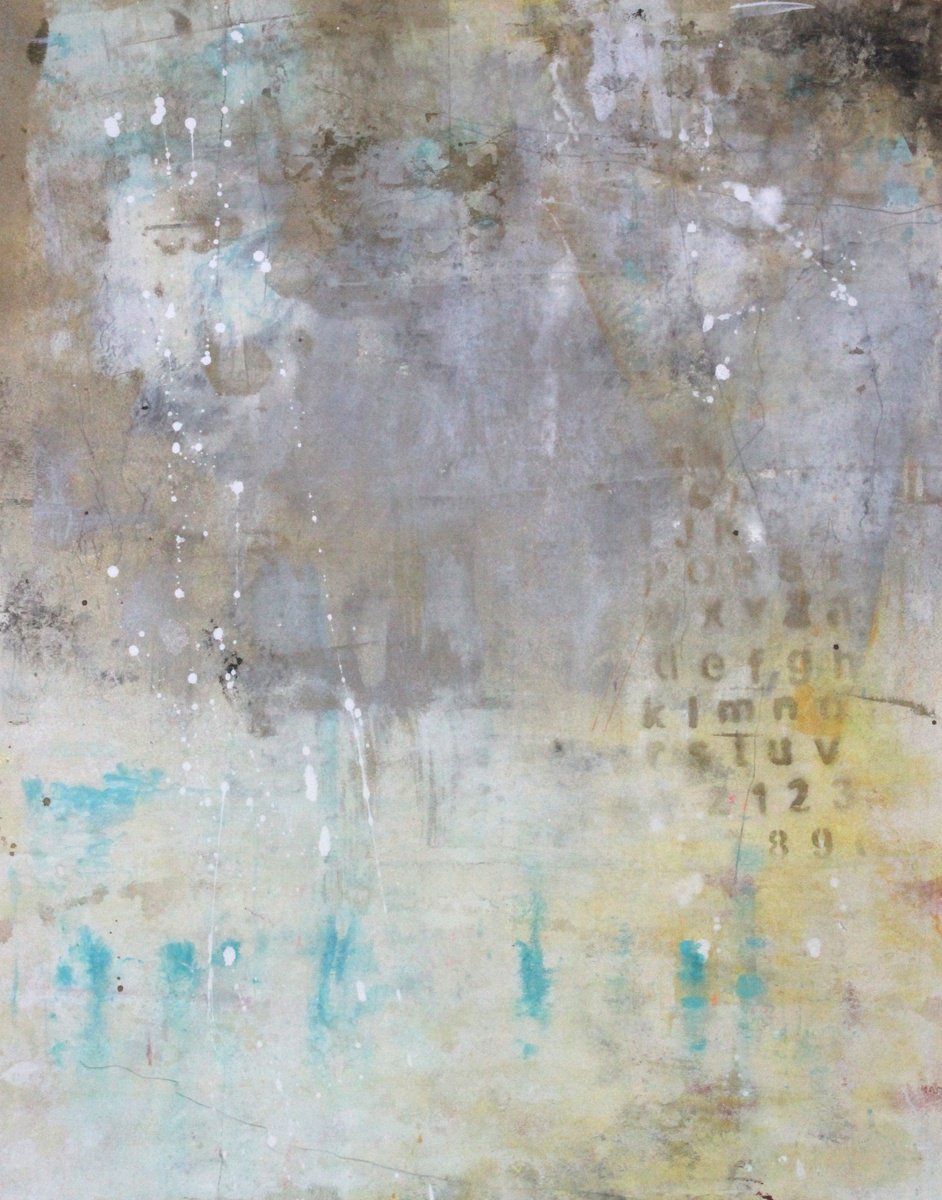 Abstract Acrylic Painting By Laura Spring, 16 X 22", Lost In Daydreaming 2, Original Artwork