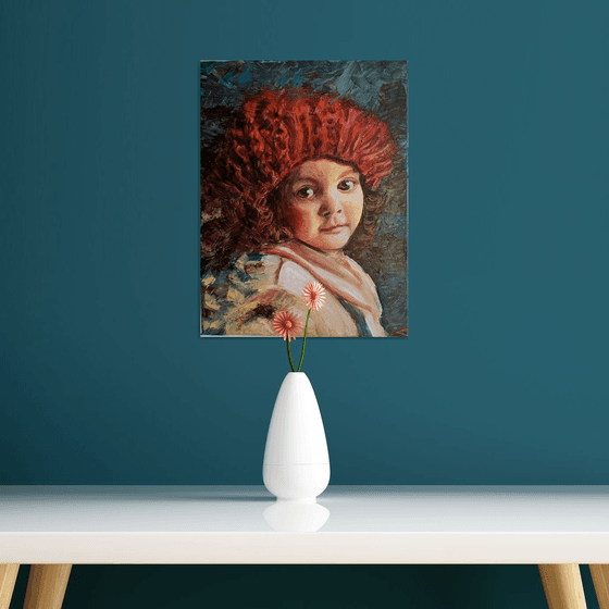 Girl in a red hat