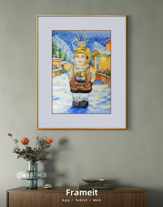 Snowfall over Bavaria