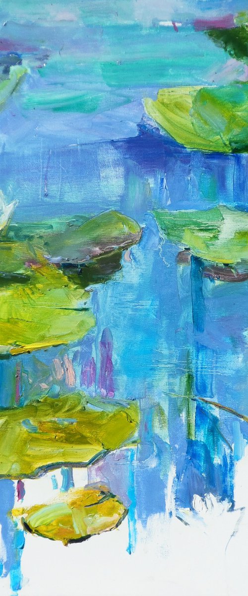 Water Lilies 80x70cm 2022 by Yehor Dulin